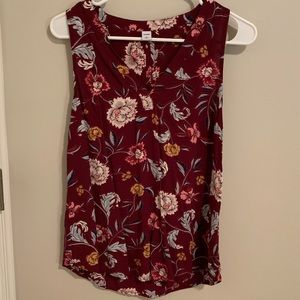 Long Floral Sleeveless Blouse from Old Navy